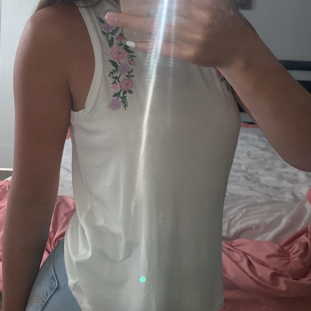 Cute white tank top
